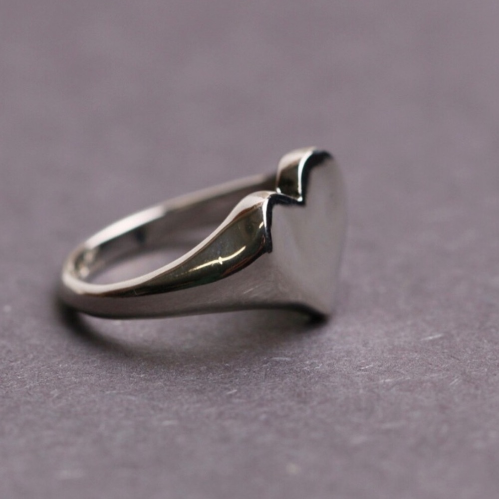 Madewell Heart Signet Ring Size 6